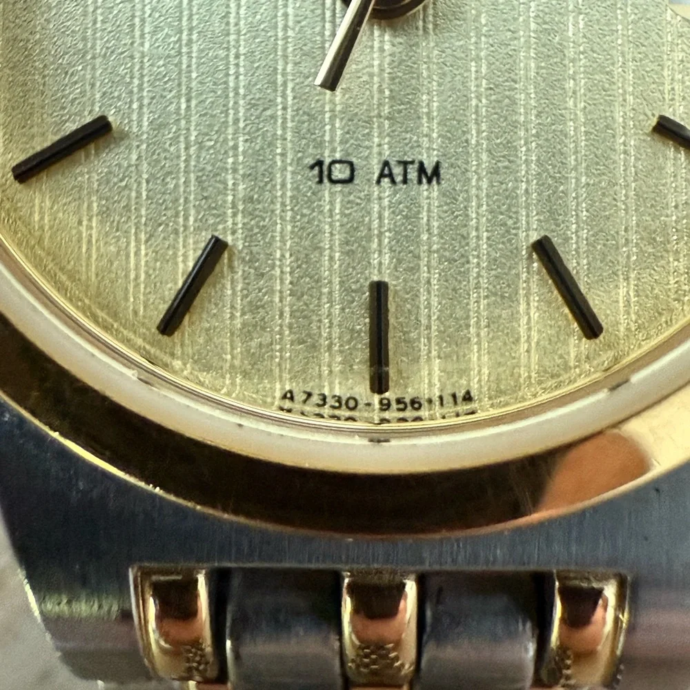 Belair Rare Luxury Ladies Watch Two-Tone Bracelet Case Gold Dial Date New Batt
